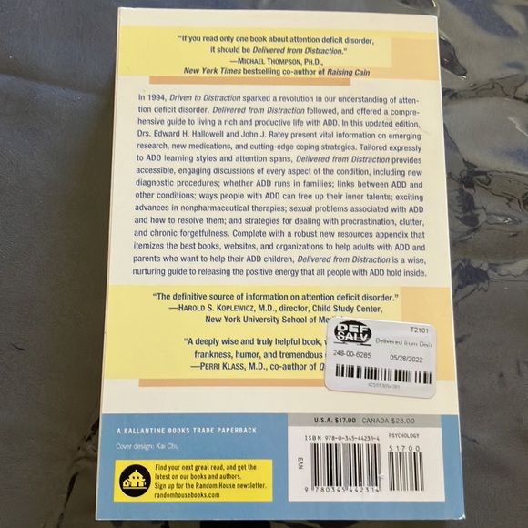 Delivered from Distraction M.D. Edward M. Hallowell & John J. Ratey soft cover - Picture 2 of 4